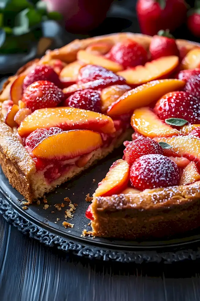 Erdbeer Pfirsich Joghurt Kuchen Rezept 3 Erdbeer Pfirsich Joghurt Kuchen Rezept