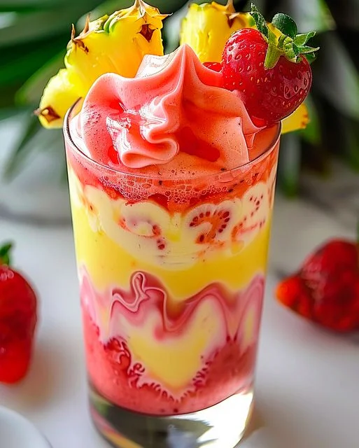 Erdbeer-Piña-Colada Smoothie Rezept – Tropisch erfrischend
