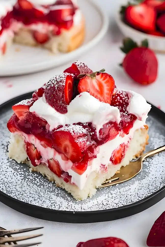 Erdbeer Poke Kuchen: Einfaches Rezept 3 Erdbeer Poke Kuchen: Einfaches Rezept