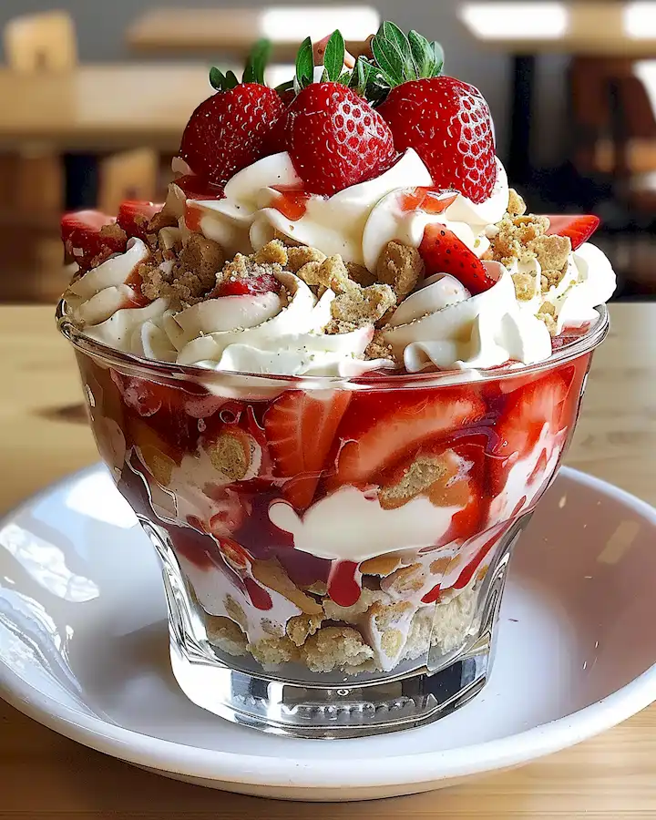 Erdbeer Trifle: Fruchtiges Schichtdessert mit Sahne 3 Erdbeer Trifle: Fruchtiges Schichtdessert mit Sahne