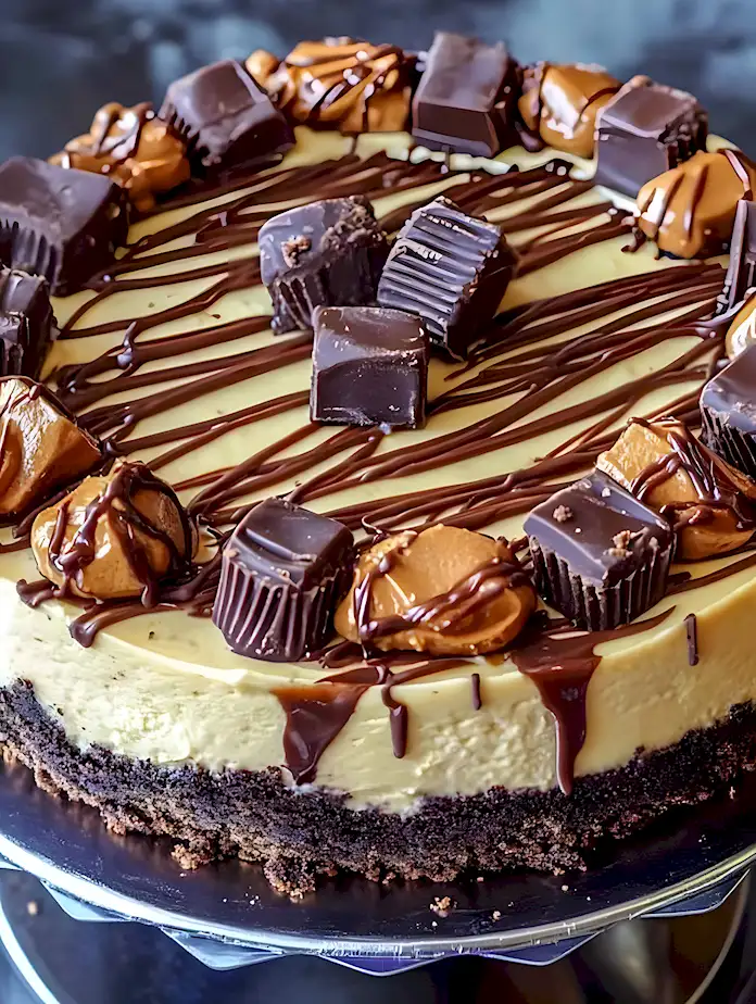 Erdnussbutter Schoko Brownie Käsekuchen