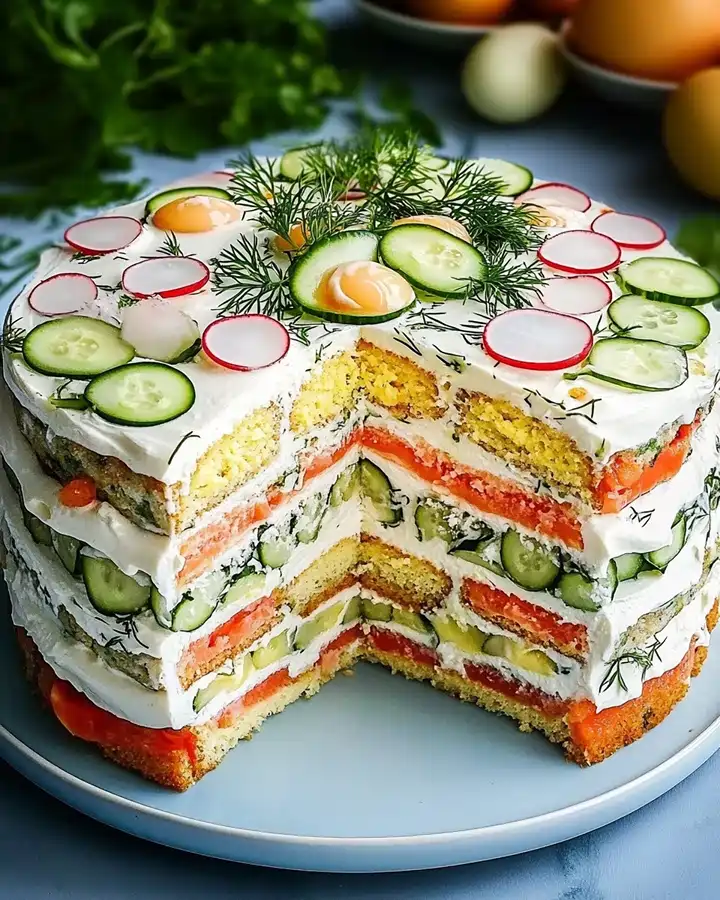 Festliche Sandwichtorte Rezept für dein Buffet 3 Festliche Sandwichtorte Rezept für dein Buffet