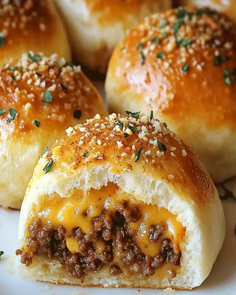 Knoblauch-Parmesan Cheeseburger-Bomben – Ein einfaches Snack-Rezept 3 Knoblauch-Parmesan Cheeseburger-Bomben – Ein einfaches Snack-Rezept