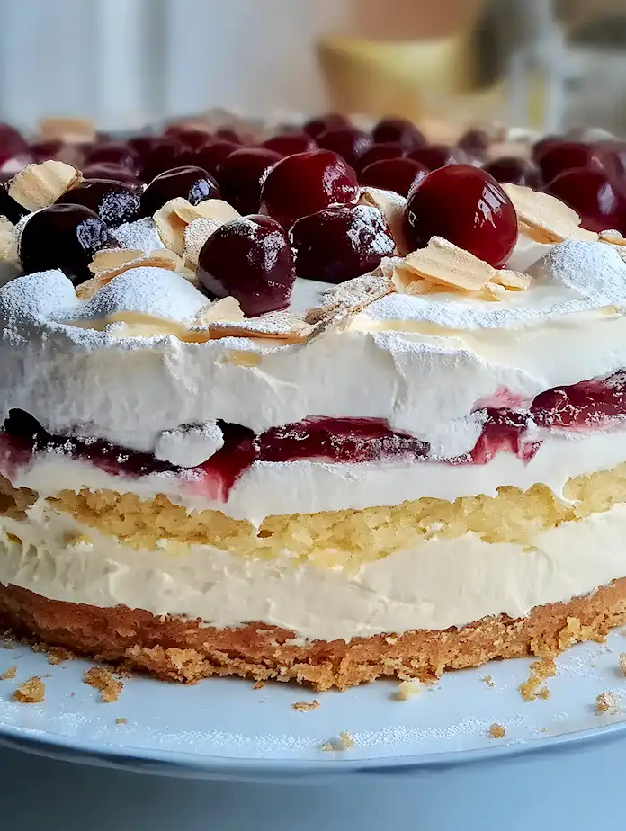 Gewitter Torte mit Sauerkirschen und Mandeln 3 Gewitter Torte mit Sauerkirschen und Mandeln