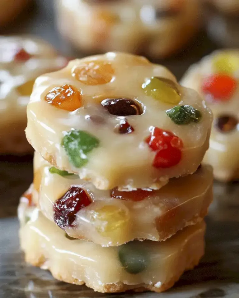 Glasierte Obstkuchen-Butterplätzchen – Festliche Leckerei 3 Glasierte Obstkuchen-Butterplätzchen – Festliche Leckerei