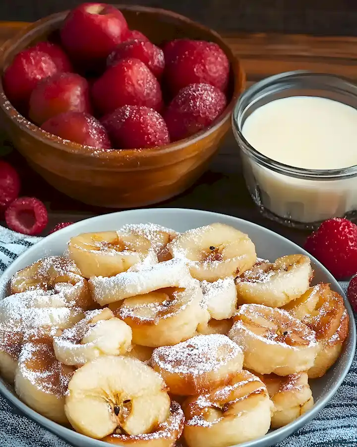 Hausgemachte Apfelringe mit Joghurt einfach gemacht