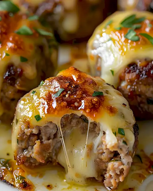 Herzhafte Käse-Hackbällchen 3 Herzhafte Käse-Hackbällchen