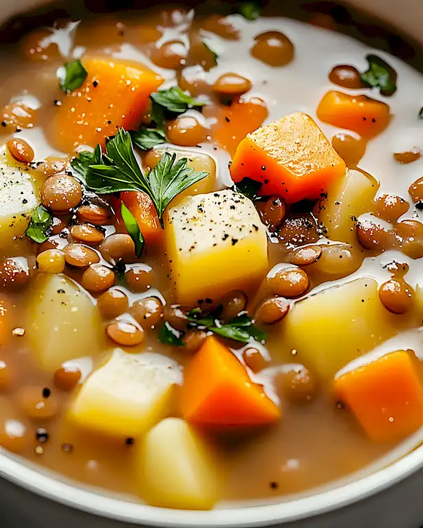 Herzhafte Linsen Kartoffel Suppe Einfach Vegan 3 Herzhafte Linsen Kartoffel Suppe Einfach Vegan