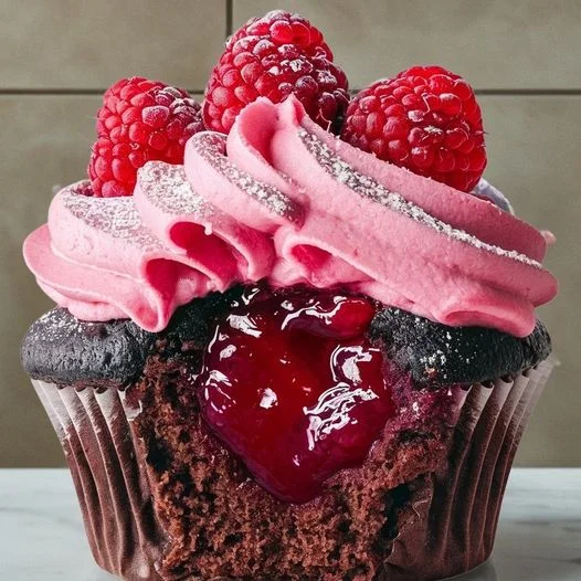 Himbeer-Cupcakes mit cremigem Frischkäsefrosting: Ein Genuss 3 Himbeer-Cupcakes mit cremigem Frischkäsefrosting: Ein Genuss