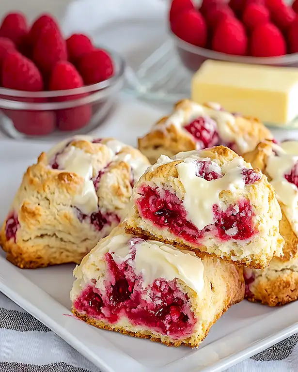 Himbeer Weißer Schoko Scones Rezept 3 Himbeer Weißer Schoko Scones Rezept