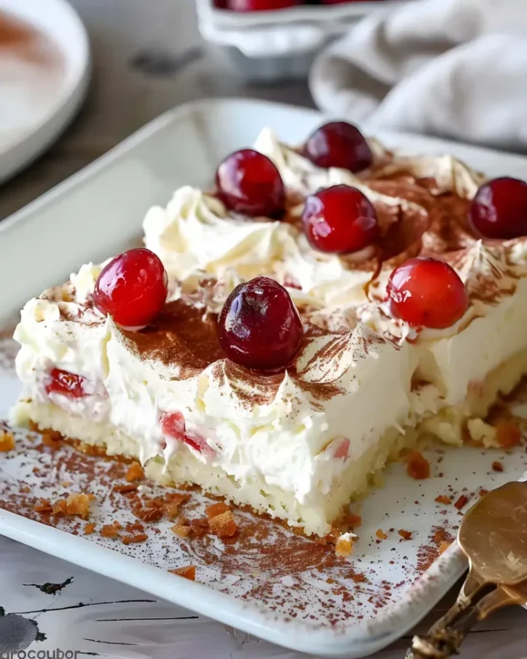 Himmel auf Erden Kuchen mit Kirschen und Pudding 3 Himmel auf Erden Kuchen mit Kirschen und Pudding