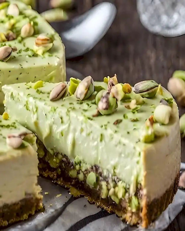Himmlisch cremiger Pistazien Käsekuchen Traum 3 Himmlisch cremiger Pistazien Käsekuchen Traum