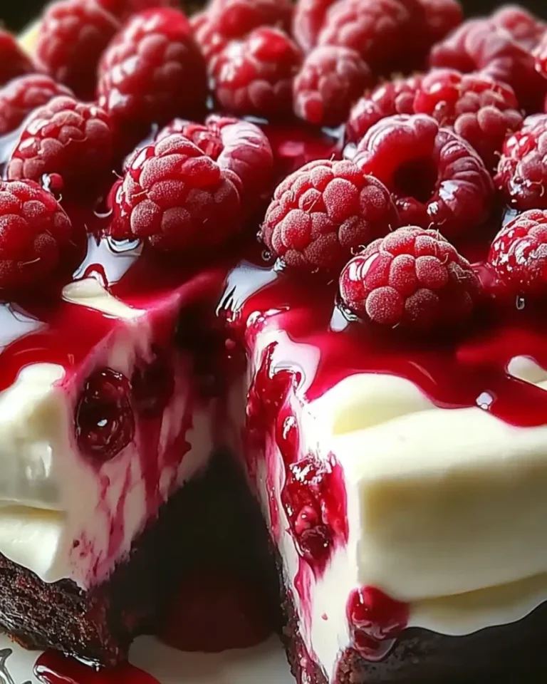 Himmlischer Käsekuchen mit weißer Schokolade und Himbeeren 3 Himmlischer Käsekuchen mit weißer Schokolade und Himbeeren