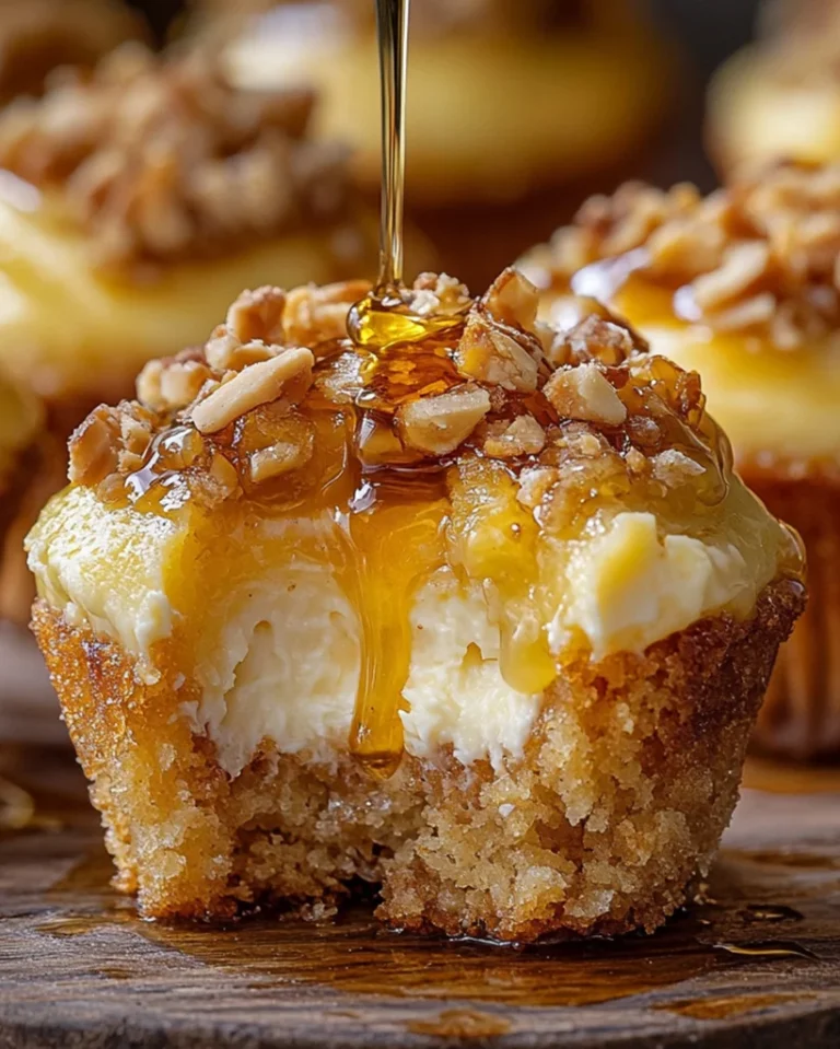 Honig-Pekan-Käsekuchen Muffins Süße Köstlichkeit 3 Honig-Pekan-Käsekuchen Muffins Süße Köstlichkeit