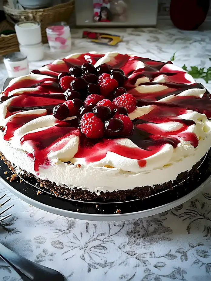 Johannisbeerkuchen mit Quarkfüllung und fluffigem Biskuit 3 Johannisbeerkuchen mit Quarkfüllung und fluffigem Biskuit