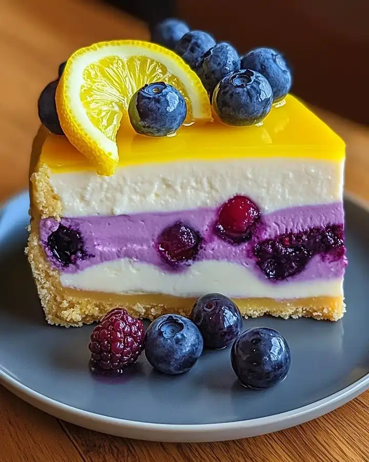 Käsekuchen ohne Backen Zitrone Blaubeeren – Einfach Lecker