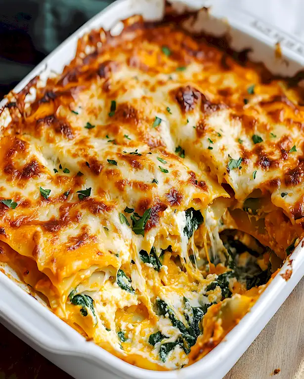 Kürbis Spinat Lasagne Cremig & Köstlich
