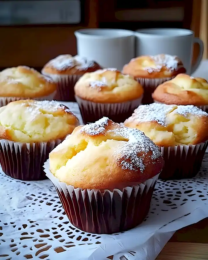 Muffins: Saftig und cremig gefüllt mit Lemon-Curd 3 Muffins: Saftig und cremig gefüllt mit Lemon-Curd