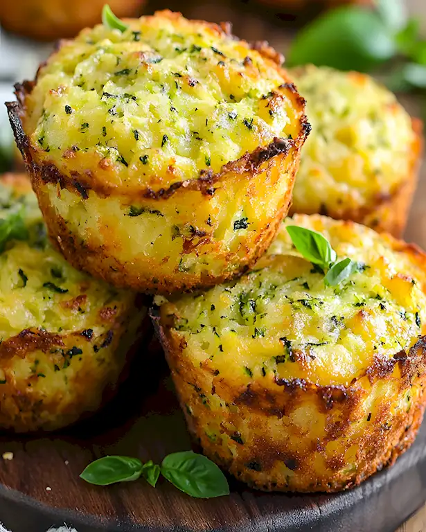 Zucchini Kartoffel Muffins mit Parmesan 3 Zucchini Kartoffel Muffins mit Parmesan