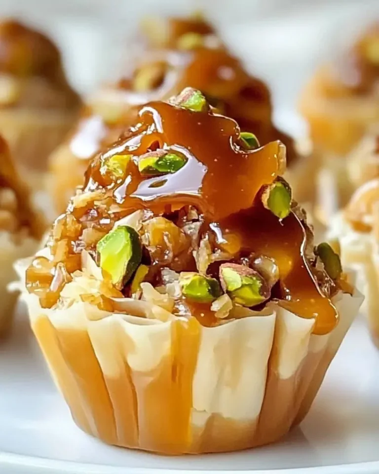 Pecan-Pistazien Baklava Tassen Einfach Nussig Süß 3 Pecan-Pistazien Baklava Tassen Einfach Nussig Süß