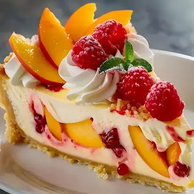Pfirsich Himbeer Käsekuchen Rezept Sommerlich Frisch 3 Pfirsich Himbeer Käsekuchen Rezept Sommerlich Frisch