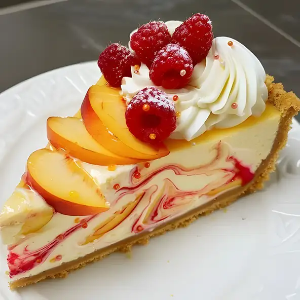 Pfirsich Himbeer Käsekuchen Sommer Rezept 3 Pfirsich Himbeer Käsekuchen Sommer Rezept