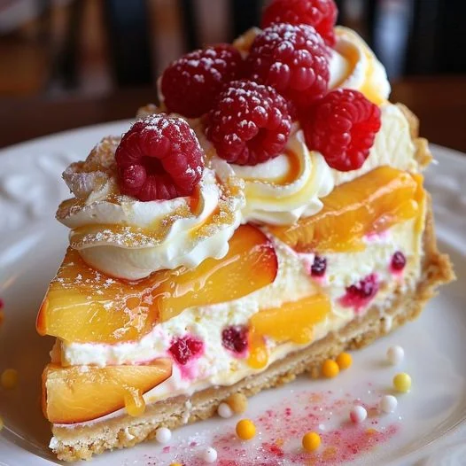 Pfirsich-Himbeer-Käsekuchen: Sommerlicher Genuss vom Blech 3 Pfirsich-Himbeer-Käsekuchen: Sommerlicher Genuss vom Blech