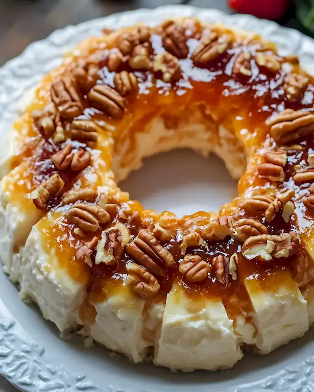 Pfirsich Pekan Käsekuchen Ring Ohne Backen
