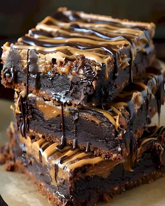 Saftige Erdnussbutter Schoko Brownies Rezept 3 Saftige Erdnussbutter Schoko Brownies Rezept