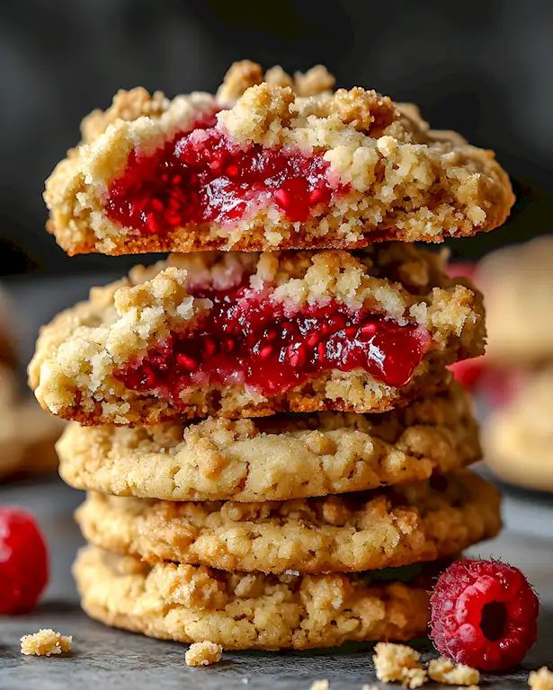 Saftige Himbeer-Streusel-Kekse mit Haferflocken 3 Saftige Himbeer-Streusel-Kekse mit Haferflocken