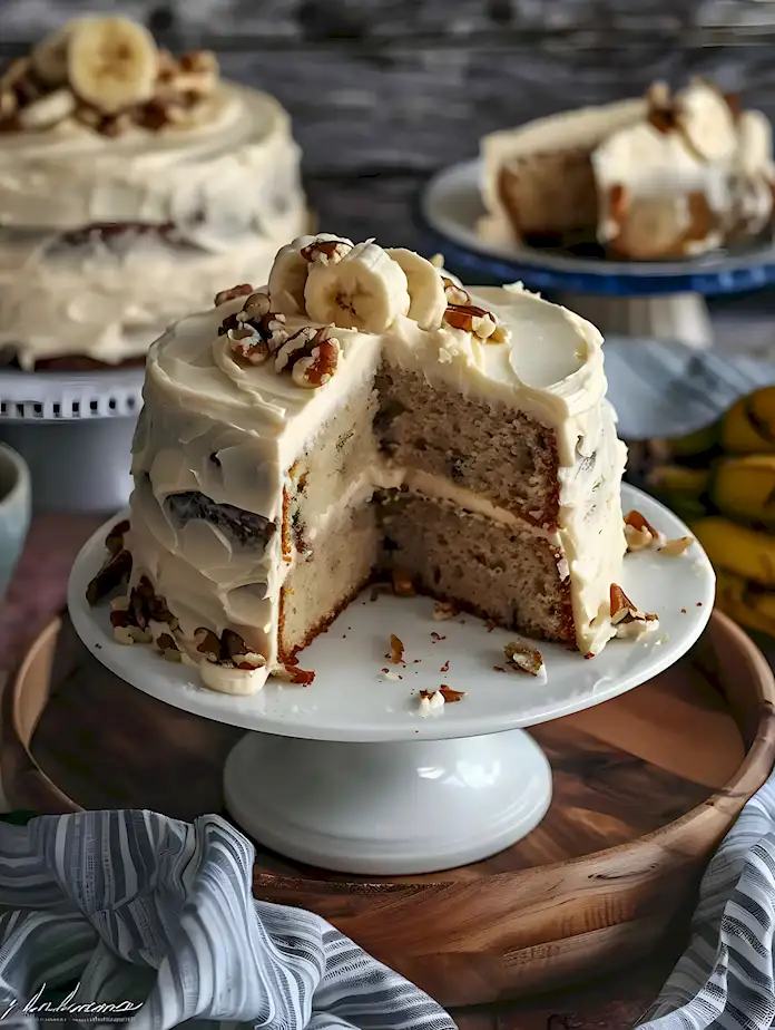Saftiger Bananenkuchen mit Frischkäse-Frosting: Ein Genuss 3 Saftiger Bananenkuchen mit Frischkäse-Frosting: Ein Genuss