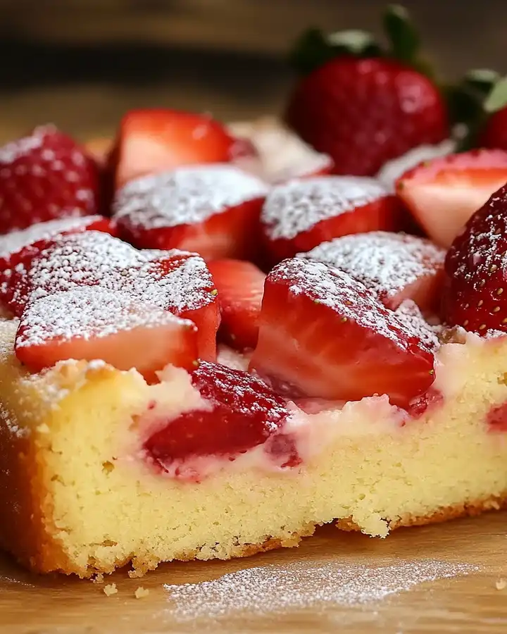 Saftiger Erdbeerkuchen vom Blech Einfach Selbstgemacht