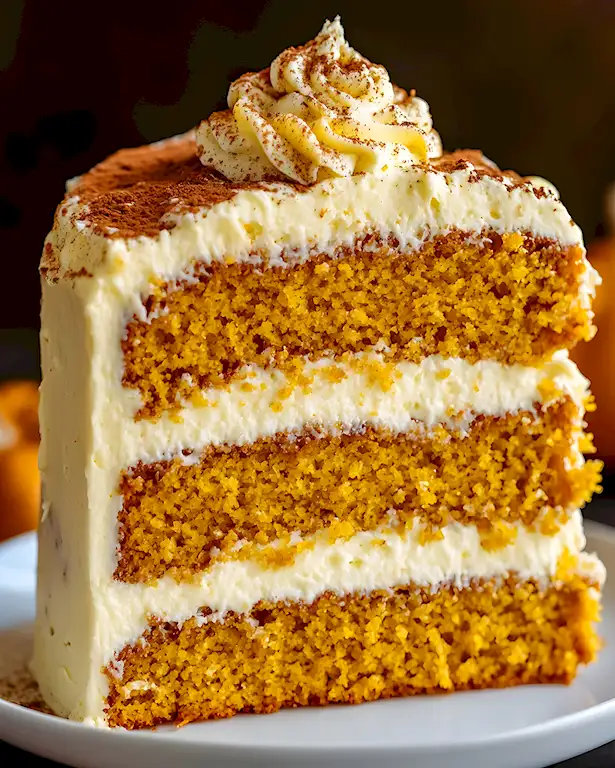 Saftiger Kürbis-Gewürzkuchen mit cremiger Frischkäse-Creme 3 Saftiger Kürbis-Gewürzkuchen mit cremiger Frischkäse-Creme