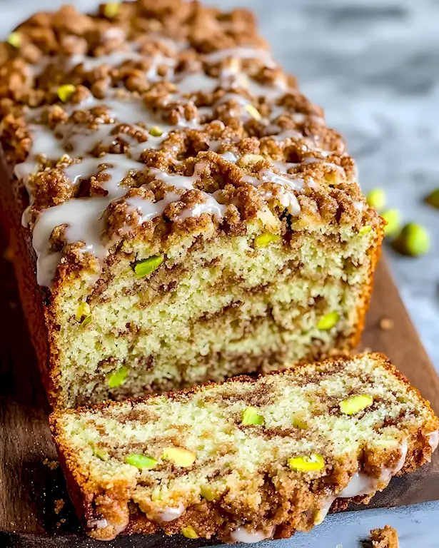 Saftiger Pistazien-Kasten Kuchen mit knusprigen Streuseln 3 Saftiger Pistazien-Kasten Kuchen mit knusprigen Streuseln