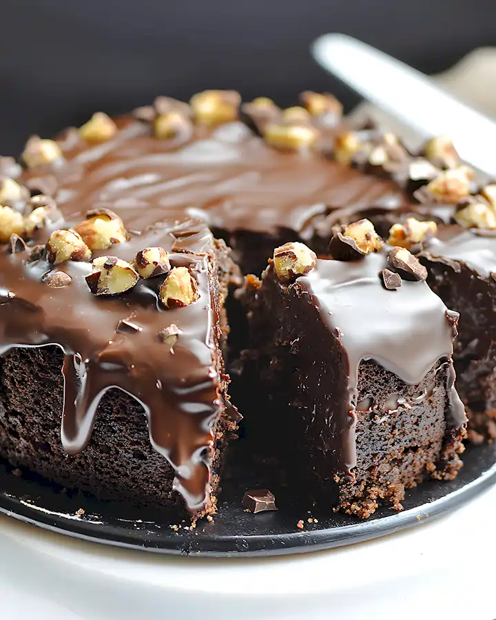 Saftiger Schokokuchen mit Nussglasur 3 Saftiger Schokokuchen mit Nussglasur