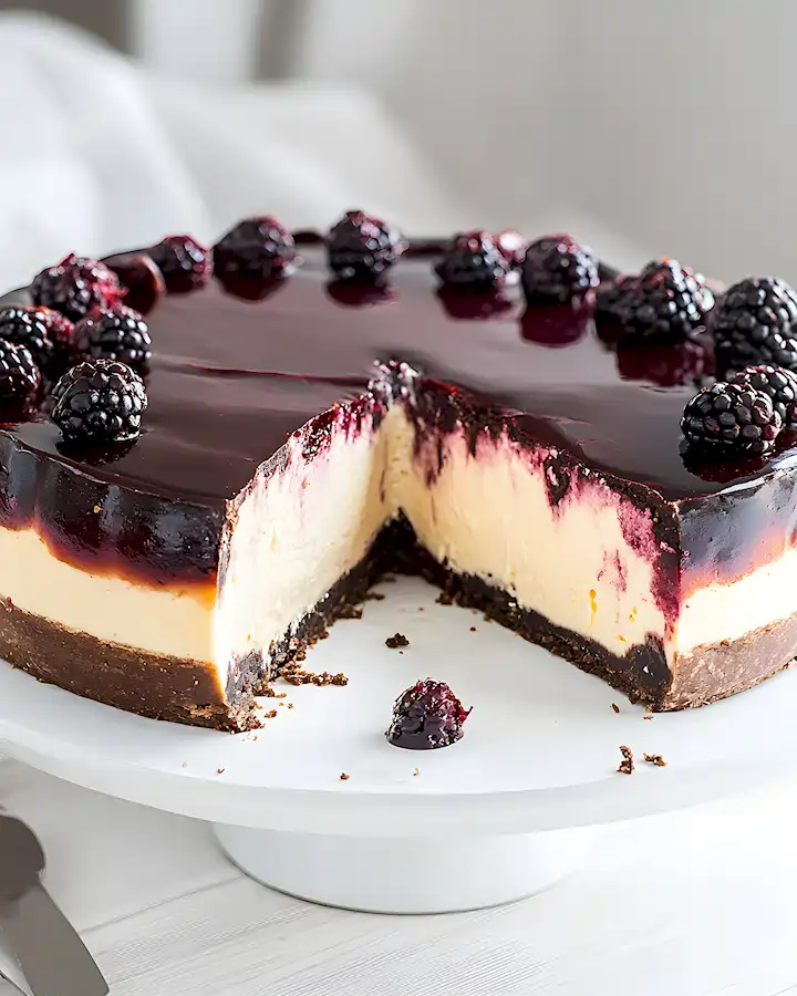 Schwarzwälder Kirsch Cheesecake mit Schokoglasur