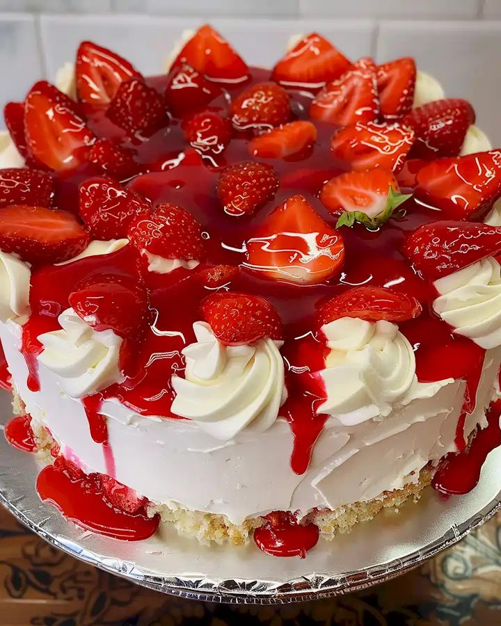 Cremiger Erdbeer Käsekuchen ohne Backen 3 Cremiger Erdbeer Käsekuchen ohne Backen