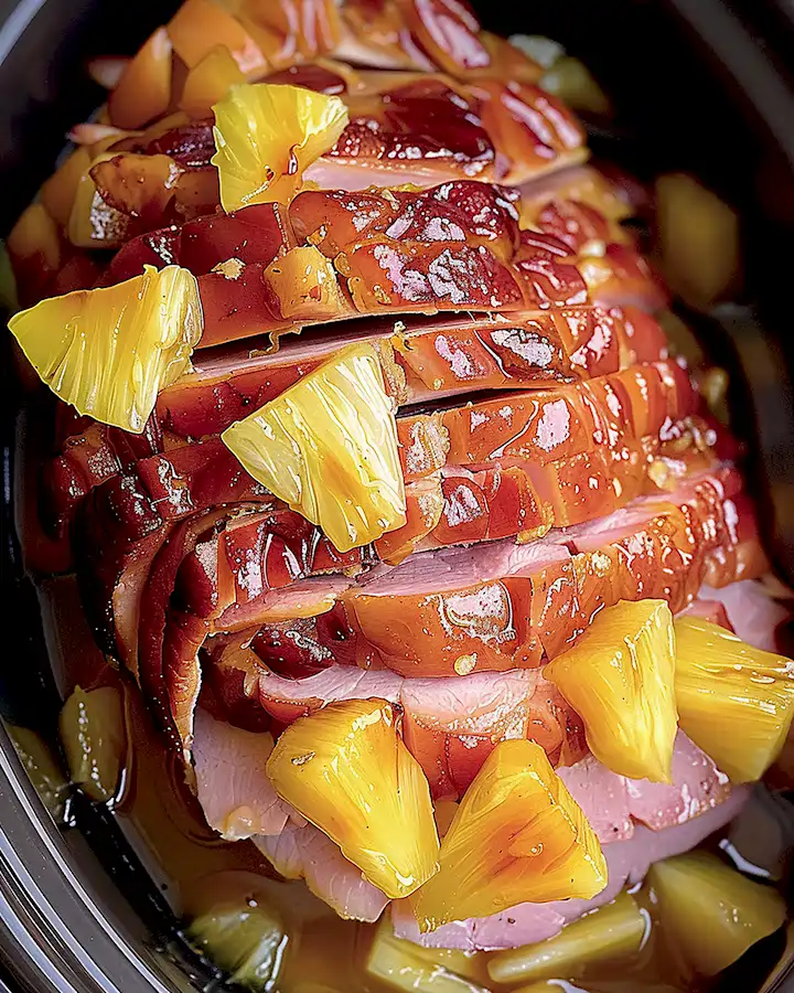 Süßer Schinken aus dem Crock-Pot mit Ananas 3 Süßer Schinken aus dem Crock-Pot mit Ananas
