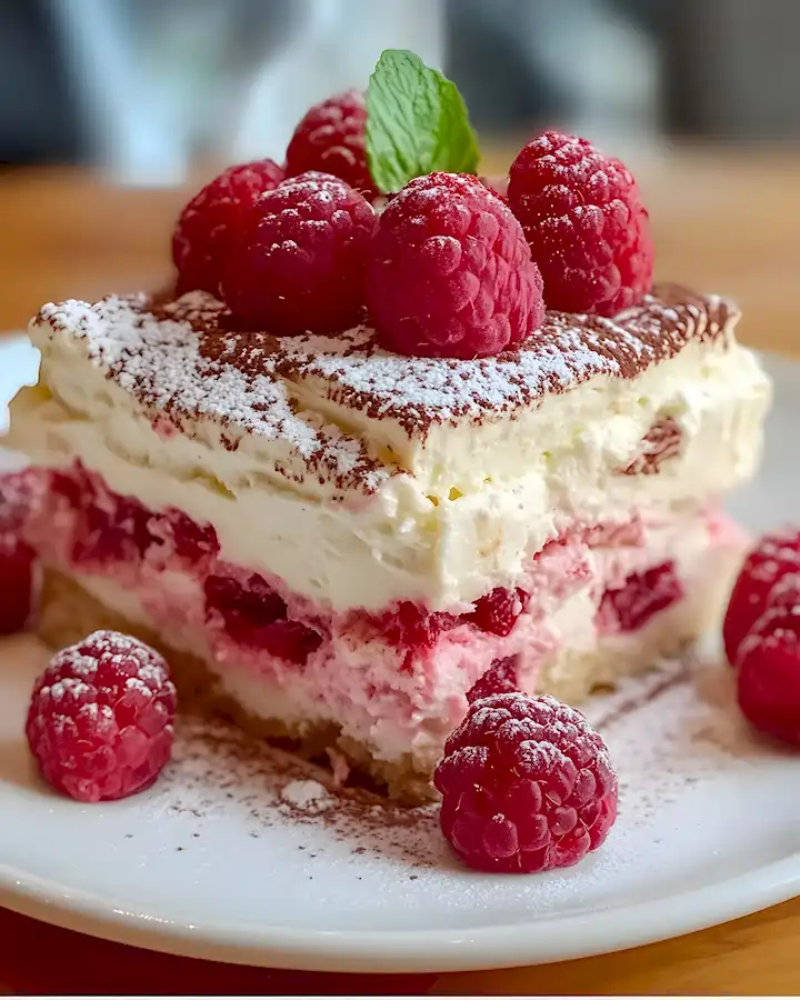 Weißes Schoko Himbeer Tiramisu ohne Backen 3 Weißes Schoko Himbeer Tiramisu ohne Backen