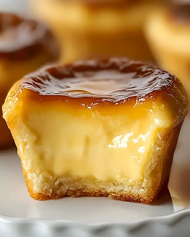 Zarte Karamell-Flan-Muffins aus dem Wasserbad