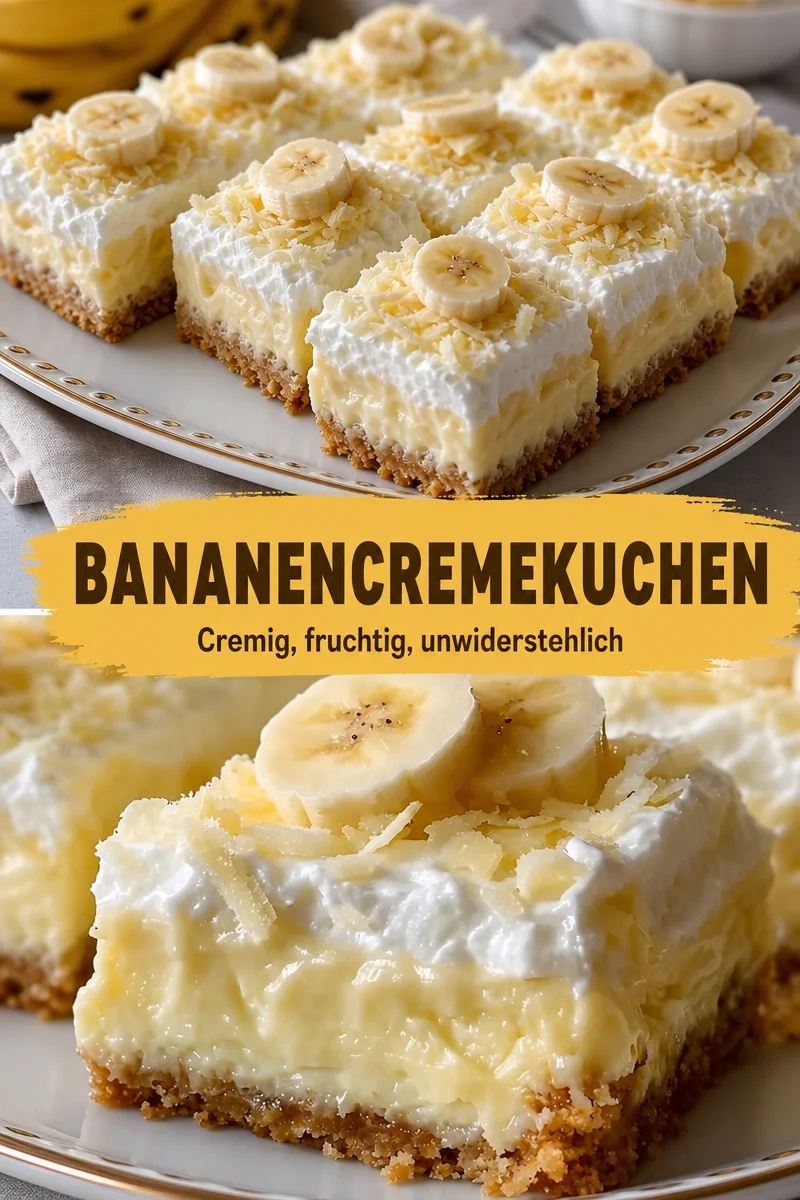 Cremige Bananenpudding Cheesecake Riegel - Ein Genuss für alle Süßmäuler! - Entdecke die perfekte Kombination aus Bananenpudding und Cheesecake mit diesen köstlichen Riegeln! Einfach zuzubereiten, ideal für Partys oder als süße Belohnung. Lass dir diese delikate Nascherei nicht entgehen! Jetzt ausprobieren und deine Lieben überraschen! #Bananenpudding #Cheesecake #Dessertliebe