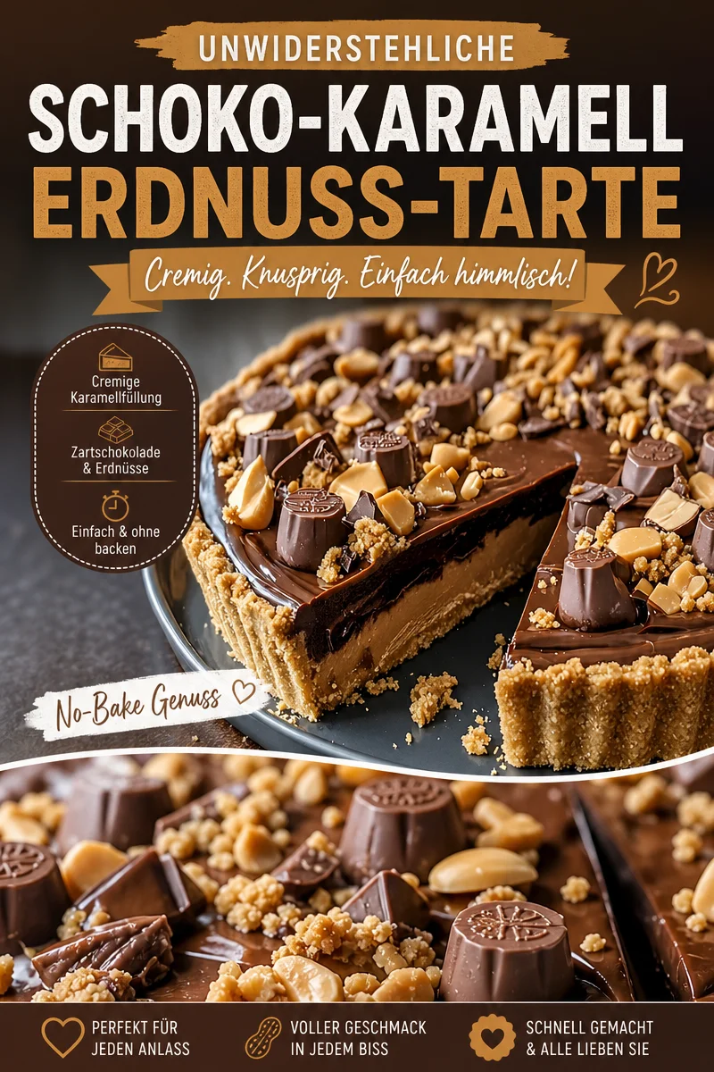 Cremige Erdnussbutter-Schoko-Torte ohne Backen: Einfach und Himmlisch! Cremige Erdnussbutter-Schoko-Torte ohne Backen: Einfach und Himmlisch! - Entdecke die perfekte Kombination aus cremiger Erdnussbutter und zarter Schokolade – ganz ohne Backen! Diese Erdnussbutter-Schoko-Torte ist schnell zubereitet und einfach unwiderstehlich! Perfekt für deinen nächsten Anlass oder einfach zum Genießen! Lass dir dieses Rezept nicht entgehen! Bereite sie noch heute zu und überrasche deine Gäste! #Erdnussbutter #NoBake #Kuchenliebe