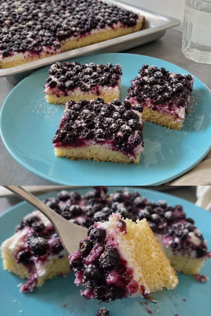 Heidelbeerkuchen vom Blech Rezept