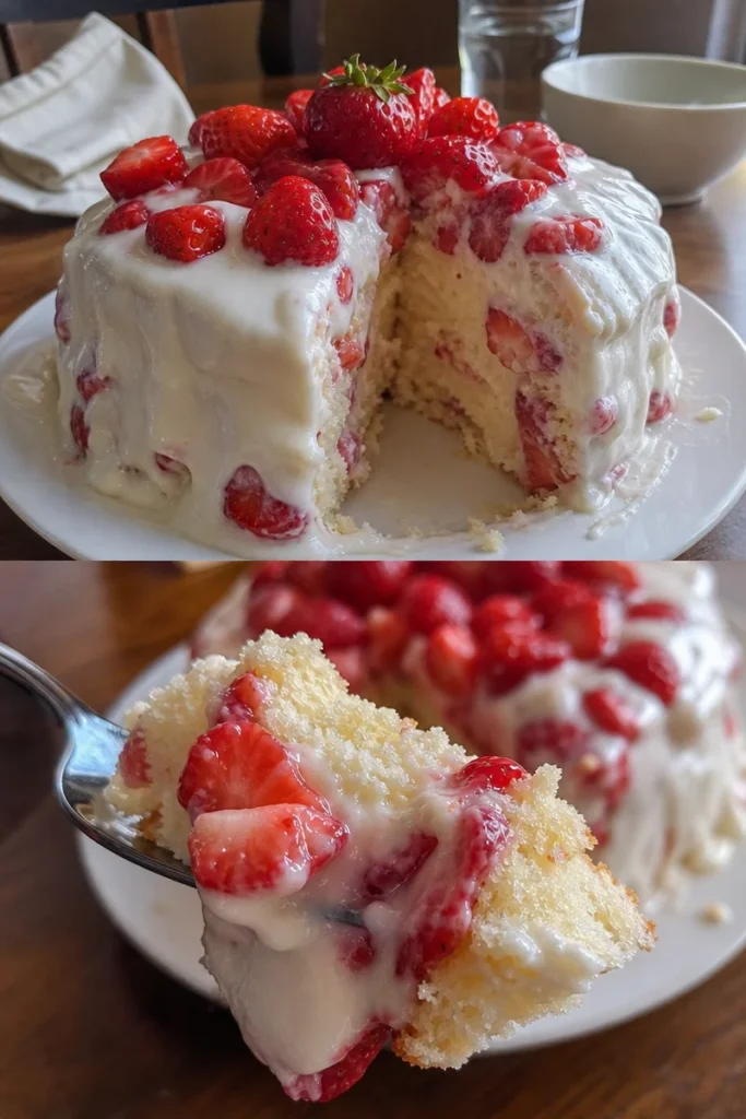 Ich habe diesen Erdbeer-Vanillecreme-Kuchen dreimal in einer Woche gemacht
