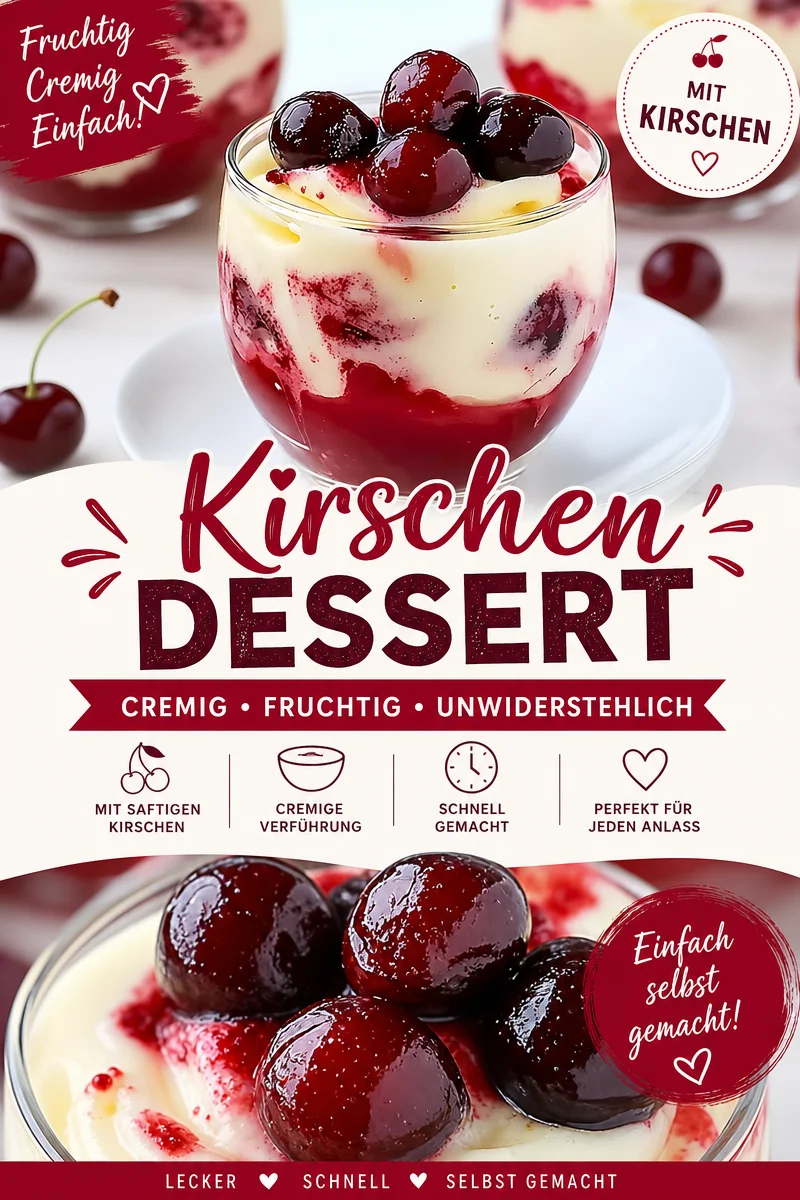 Küsst die Sinne: Gemeines Kirsch-Pudding-Dessert für ein süßes Erlebnis Küsst die Sinne: Gemeines Kirsch-Pudding-Dessert für ein süßes Erlebnis - Suchst du nach einem verführerischen Dessert, das jeden begeistert? Probiere das Küss mich gemein Kirsch-Pudding-Dessert! Die Kombination aus fruchtigen Kirschen und samtigem Vanillepudding zaubert ein Geschmackserlebnis der besonderen Art. Schnapp dir dieses Rezept und bring deine Freunde zum Staunen! #Kirschdessert #Puddingliebe #süßeVerführung