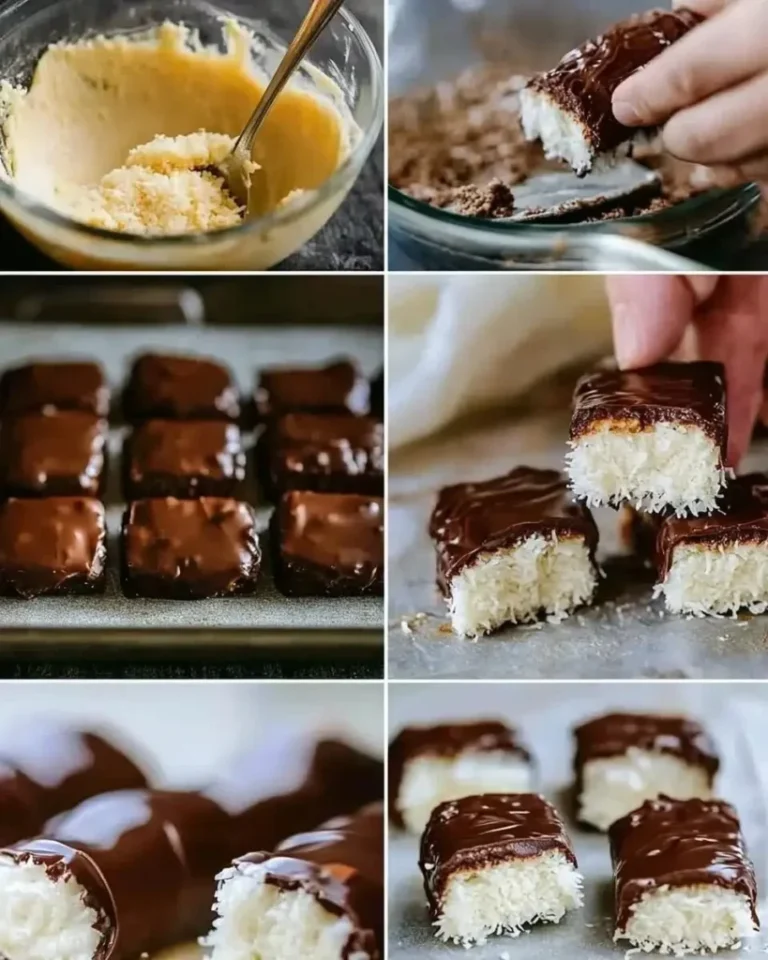 Kremige Kokospralinen mit Schokolade