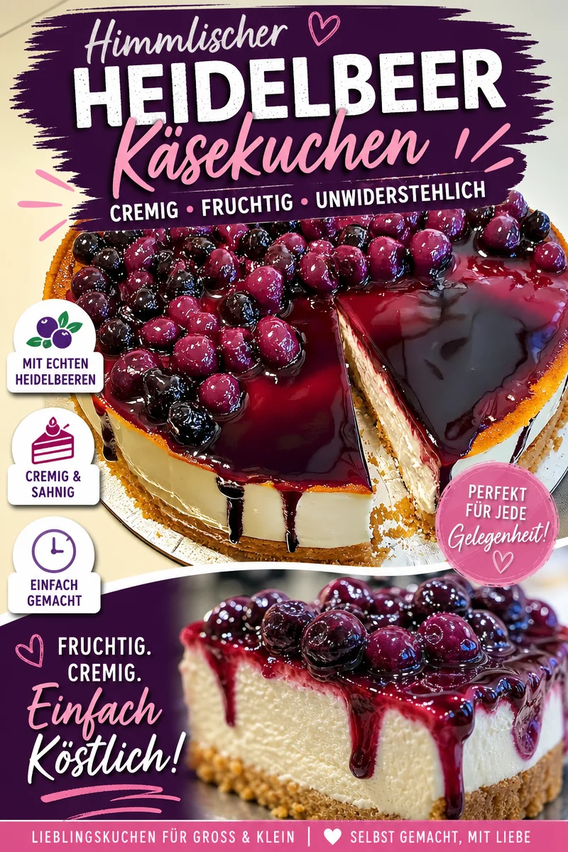 Saftiger Blaubeer-Käsekuchen: Ein himmlisches Rezept für jeden Anlass Saftiger Blaubeer-Käsekuchen: Ein himmlisches Rezept für jeden Anlass - Dieser saftige Blaubeer-Käsekuchen ist ein absolutes Muss für jeden Kuchenliebhaber. Perfekt für Familienfeiern oder einfach für einen süßen Moment im Alltag. Folge dieser einfachen Schritt-für-Schritt-Anleitung und verwöhne dich und deine Liebsten mit diesem köstlichen Dessert! Probiere es gleich aus und lass dich von dem himmlischen Geschmack überzeugen. #Käsekuchen #Blaubeeren #Backen