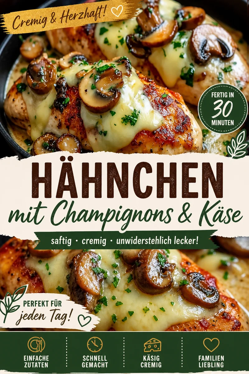 Schnelle gefüllte Hähnchenbrust mit Käse, Knoblauch und Pilzen Schnelle gefüllte Hähnchenbrust mit Käse, Knoblauch und Pilzen - Du hast wenig Zeit und willst trotzdem ein köstliches Gericht? Probiere diese gefüllte Hähnchenbrust mit cremigem Frischkäse, aromatischen Champignons und Knoblauch. Ideal für ein schnelles Abendessen, das begeistert! Hol dir das Rezept und zaubere ein Gericht, das deine Familie lieben wird. #Hähnchenbrust #SchnelleRezepte #KochenLeichtGemacht