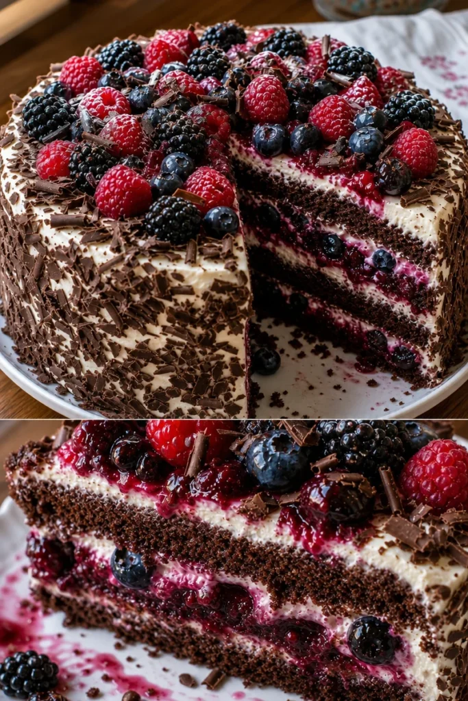 Schoko Waldfruchttorte Rezept
