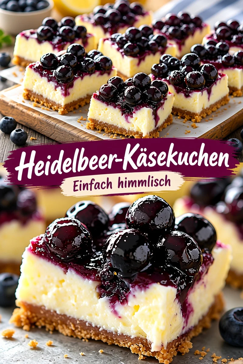 Himmlische Zitronen-Cheesecake-Riegel mit köstlichem Blaubeer-Topping Himmlische Zitronen-Cheesecake-Riegel mit köstlichem Blaubeer-Topping - Entdecke unser Rezept für himmlische Lemon Cheesecake Bars mit fruchtigem Blaubeer-Topping! Diese köstlichen Riegel vereinen den erfrischenden Geschmack von Zitrone mit der Süße von Blaubeeren und sind perfekt für jede Gelegenheit. Probiere sie jetzt und verwöhne deine Familie und Freunde! #ZitronenCheesecake #Dessert #Blaubeeren
